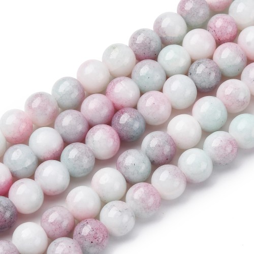KS122 Koraliki szklane powlekane rondelle 8,5x7,5mm sznur 50szt różowe ombre