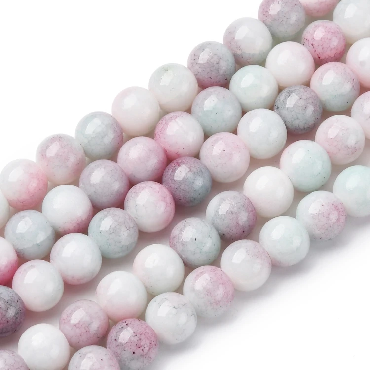 KS122 Koraliki szklane powlekane rondelle 8,5x7,5mm sznur 50szt różowe ombre
