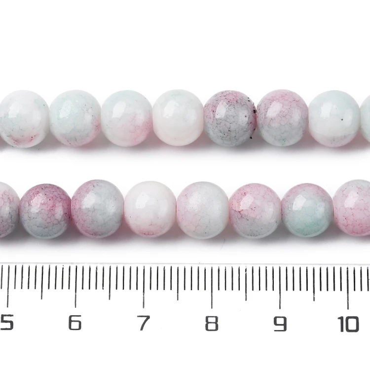 KS122 Koraliki szklane powlekane rondelle 8,5x7,5mm sznur 50szt różowe ombre