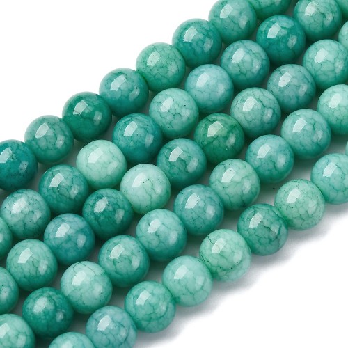 KS124 Koraliki szklane powlekane rondelle 8,5x7,5mm sznur 50szt zielone ombre