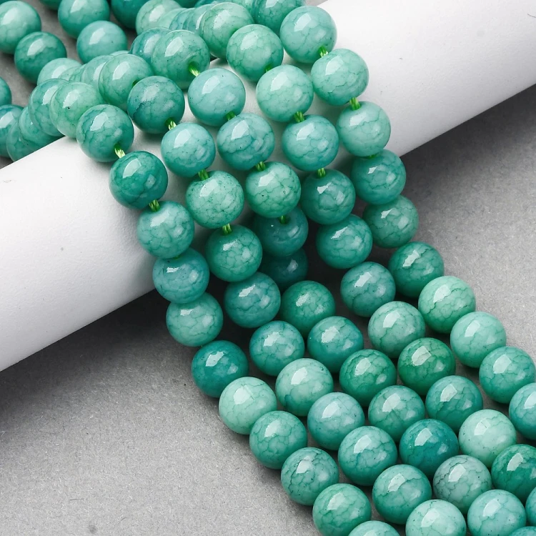 KS124 Koraliki szklane powlekane rondelle 8,5x7,5mm sznur 50szt zielone ombre