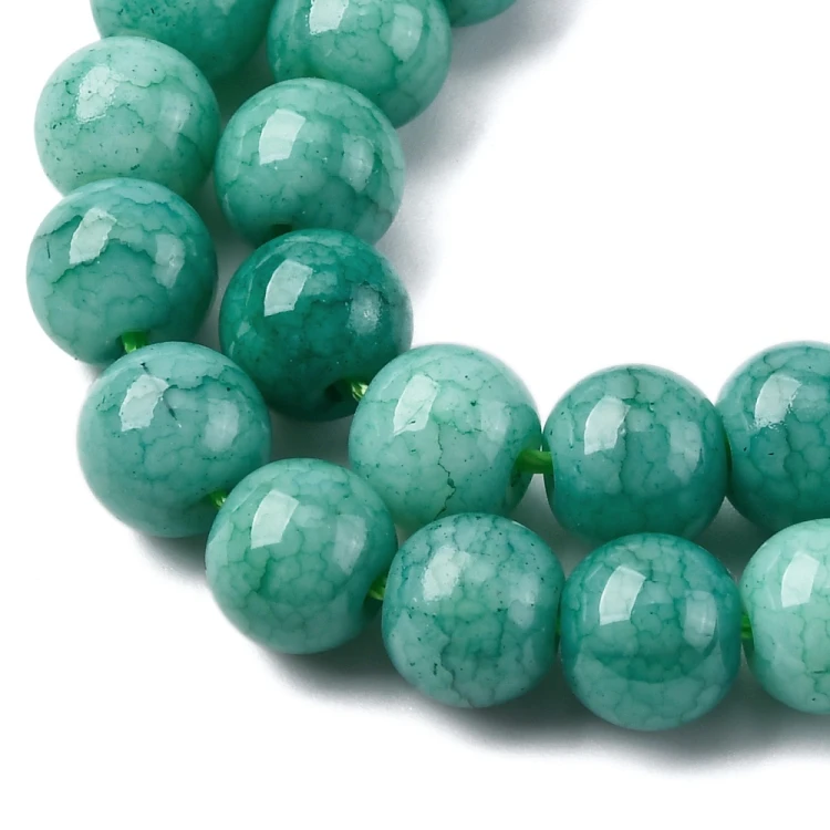 KS124 Koraliki szklane powlekane rondelle 8,5x7,5mm sznur 50szt zielone ombre