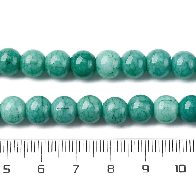 KS124 Koraliki szklane powlekane rondelle 8,5x7,5mm sznur 50szt zielone ombre