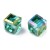 KSF168 Koraliki szklane fasetowane opal 6x6mm kostka 50szt mix kolor