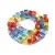 KSF169 Koraliki szklane fasetowane opal 7x7mm kostka sznur 49szt mix kolor