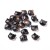 KS127 Koraliki szklane powlekane koty kotki 14x12mm 10szt czarne ombre
