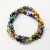 KS135 Koraliki szklane powlekane kule oko proroka evil eye 6mm sznur 64szt mix kolor