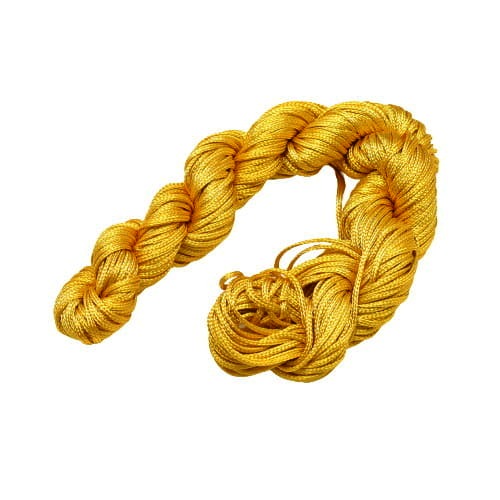 szn89 Sznurek pleciony nylonowy 1mm 26m - słoneczny