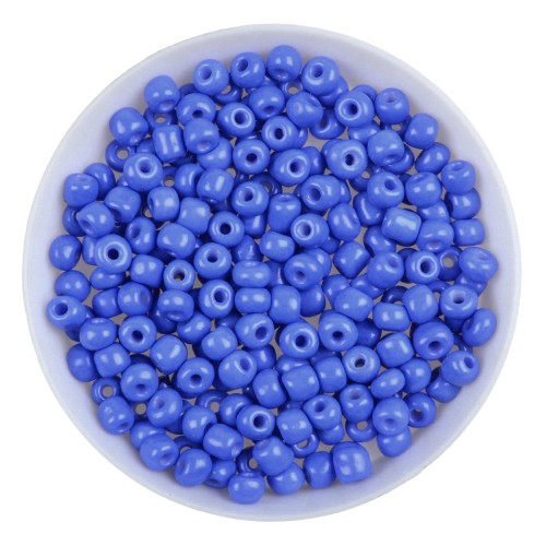 ra562 Koraliki szklane drobne seeds okrągłe rokail 4mm 20g niebieskie
