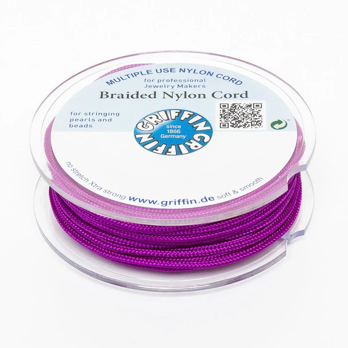 Griffin BRAIDED NYLON CORDS Sznurek nylonowy pleciony 1,5mm 10m - Amethyst