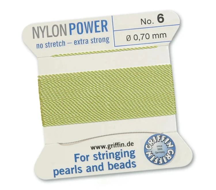 GRIFFIN NylonPower nić nylonowa 0,7mm 2m z igłą - Jade Green