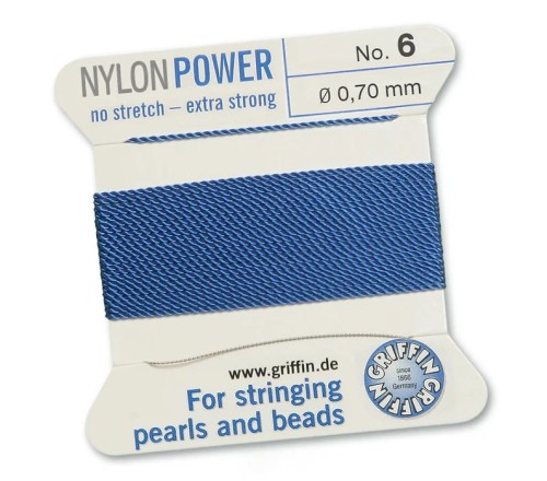 GRIFFIN NylonPower nić nylonowa 0,7mm 2m z igłą - Blue