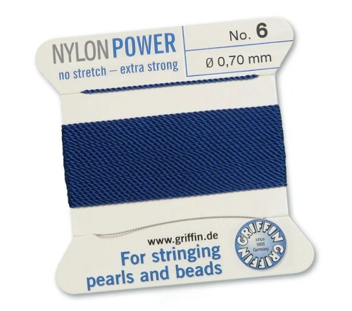 GRIFFIN NylonPower nić nylonowa 0,7mm 2m z igłą - Dark Blue