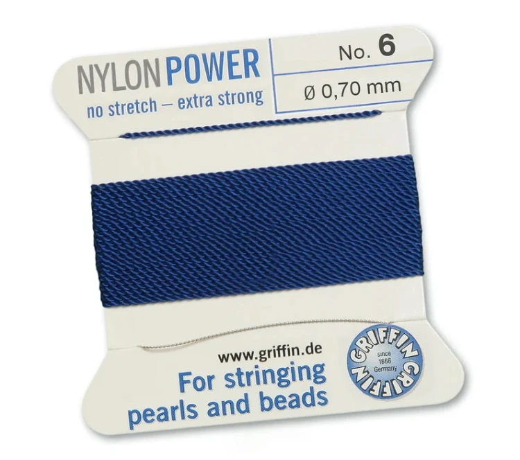 GRIFFIN NylonPower nić nylonowa 0,7mm 2m z igłą - Dark Blue