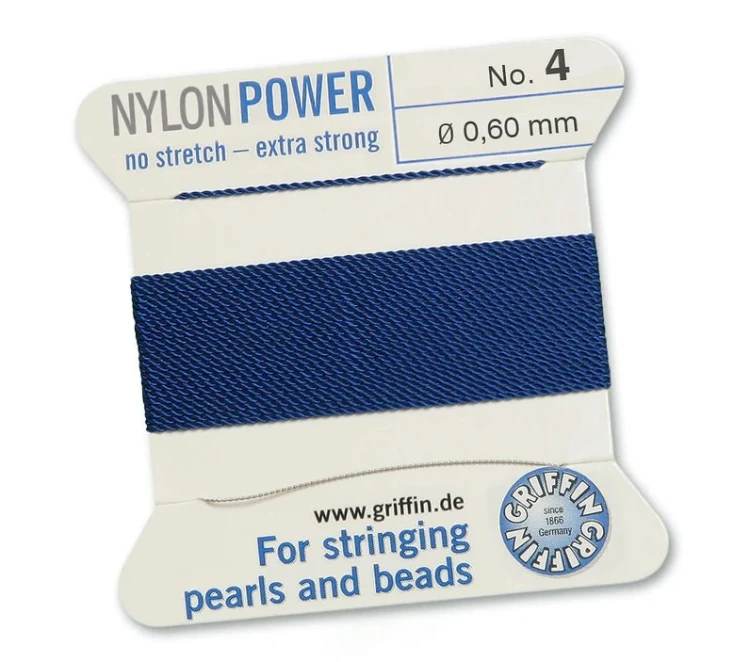 GRIFFIN NylonPower nić nylonowa 0,6mm 2m z igłą - Dark Blue