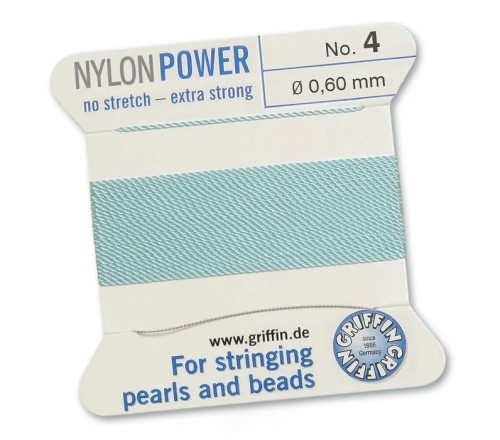 GRIFFIN NylonPower nić nylonowa 0,6mm 2m z igłą - Turquoise