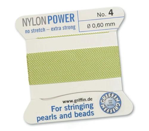 GRIFFIN NylonPower nić nylonowa 0,6mm 2m z igłą - Jade Green