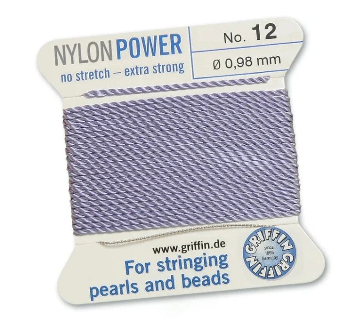 GRIFFIN NylonPower nić nylonowa 0,98mm 2m z igłą - Lilac