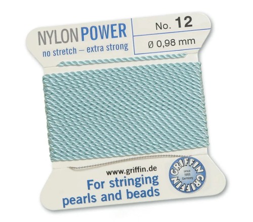 GRIFFIN NylonPower nić nylonowa 0,98mm 2m z igłą -Turquoise