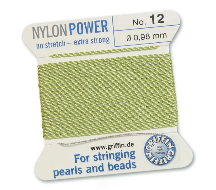 GRIFFIN NylonPower nić nylonowa 0,98mm 2m z igłą - Jade Green