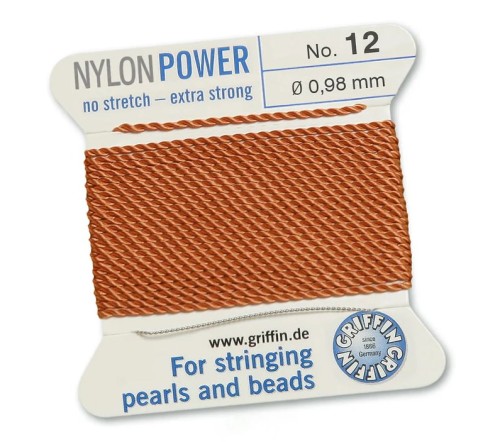 GRIFFIN NylonPower nić nylonowa 0,98mm 2m z igłą - Cornelian