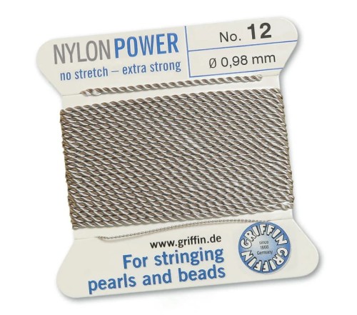 GRIFFIN NylonPower nić nylonowa 0,98mm 2m z igłą - Grey