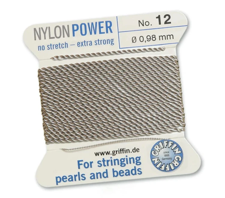 GRIFFIN NylonPower nić nylonowa 0,98mm 2m z igłą - Grey
