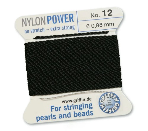 GRIFFIN NylonPower nić nylonowa 0,98mm 2m z igłą - Black
