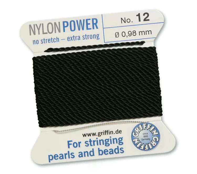 GRIFFIN NylonPower nić nylonowa 0,98mm 2m z igłą - Black