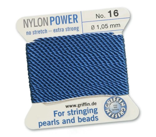 GRIFFIN NylonPower nić nylonowa 1,05mm 2m z igłą - Blue