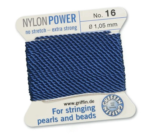 GRIFFIN NylonPower nić nylonowa 1,05mm 2m z igłą - Dark Blue