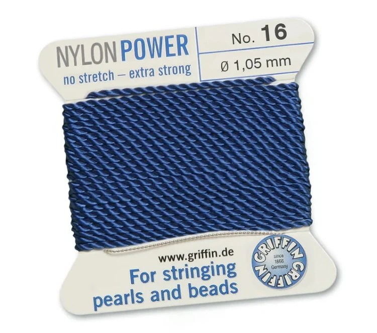 GRIFFIN NylonPower nić nylonowa 1,05mm 2m z igłą - Dark Blue
