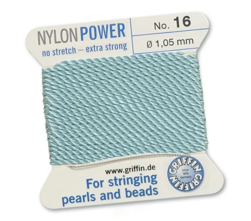 GRIFFIN NylonPower nić nylonowa 1,05mm 2m z igłą - Turquoise