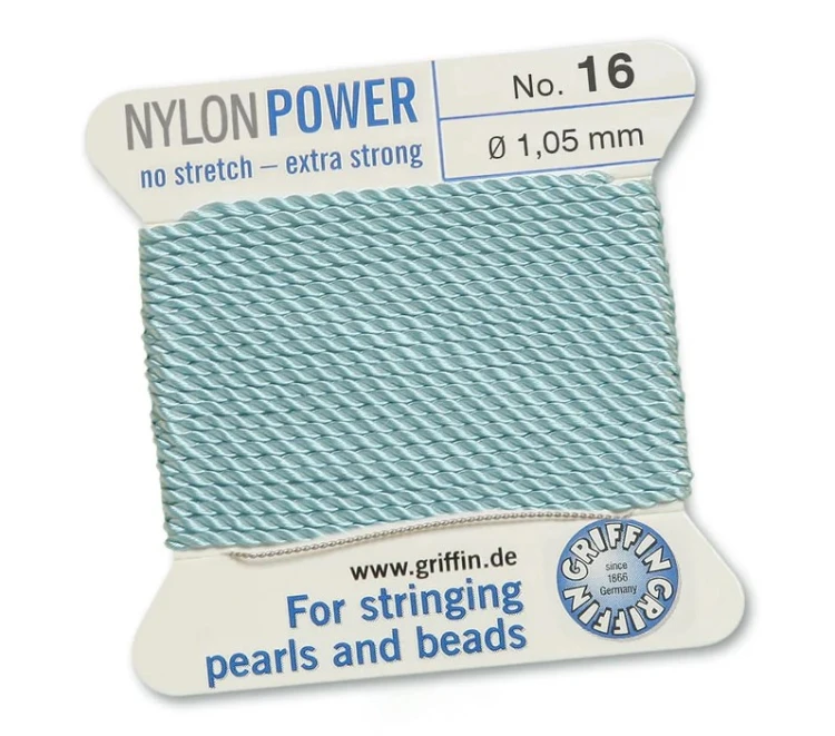GRIFFIN NylonPower nić nylonowa 1,05mm 2m z igłą - Turquoise