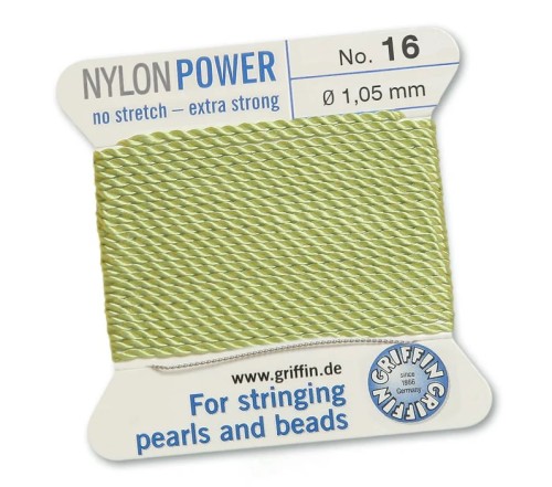 GRIFFIN NylonPower nić nylonowa 1,05mm 2m z igłą - Jade Green