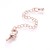 Zap300 Karabinek 12mm z łańcuszkiem dystansowym - rose gold