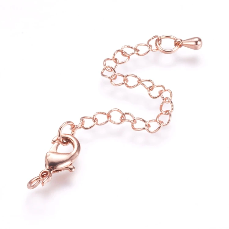 Zap300 Karabinek 12mm z łańcuszkiem dystansowym - rose gold