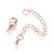 Zap300 Karabinek 12mm z łańcuszkiem dystansowym - rose gold