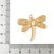 ZSS426 Zawieszka do biżuterii ważka owad 30x28mm stal nierdzewna IP - złota 18K