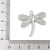ZSS426 Zawieszka do biżuterii ważka owad 30x28mm stal nierdzewna - platynowa