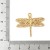 ZSS428 Zawieszka do biżuterii ważka owad 30x25mm stal nierdzewna IP - złota 18K
