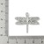 ZSS429 Zawieszka do biżuterii ważka owad 30x25mm stal nierdzewna - platynowa