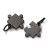 ZSS431 Zawieszki dla zakochanych puzzle stal nierdzewna 2szt - czarne