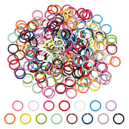 OG132 Ogniwa kółka kółeczka 8mm/1,2mm 225szt. mix kolorów