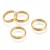 PRM670 Przekładka okrągła ramka na koralik ring 14mm stal nierdzewna - złota