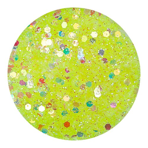 GLA02 Glitter konfetti brokat do żywicy prac kreatywnych 50ml - żółty