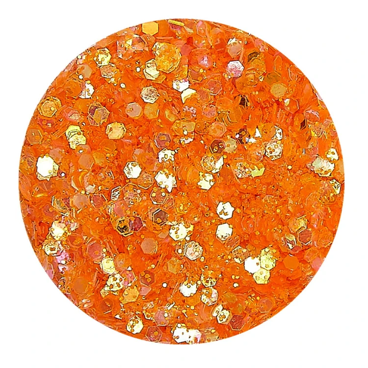 GLA35 Glitter konfetti brokat do żywicy prac kreatywnych 50ml - pomarańczowy
