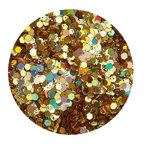 GLA36 Glitter konfetti brokat do żywicy prac kreatywnych 50ml - złoty
