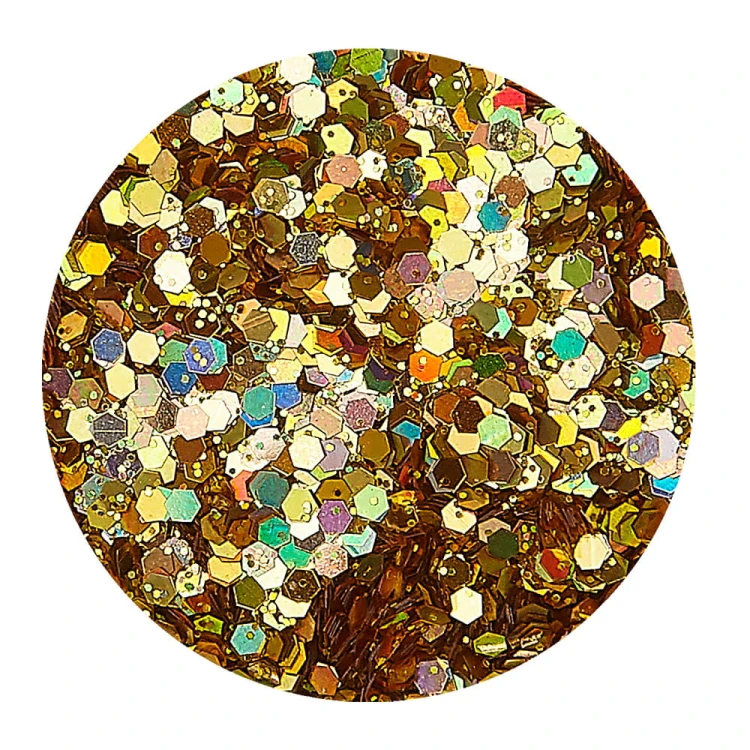 GLA36 Glitter konfetti brokat do żywicy prac kreatywnych 50ml - złoty