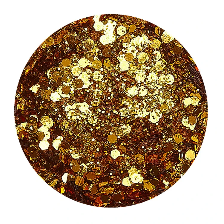 GLA37 Glitter konfetti brokat do żywicy prac kreatywnych 50ml - z.złoty